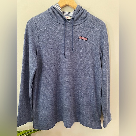 Vineyard Vines | Sweaters | Vineyard Vines Blue Pullover Sweater Hoodiesize  Medium Loose Fit | Poshmark